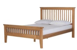 Collection Aubrey Double Bed Frame - Oakstain.